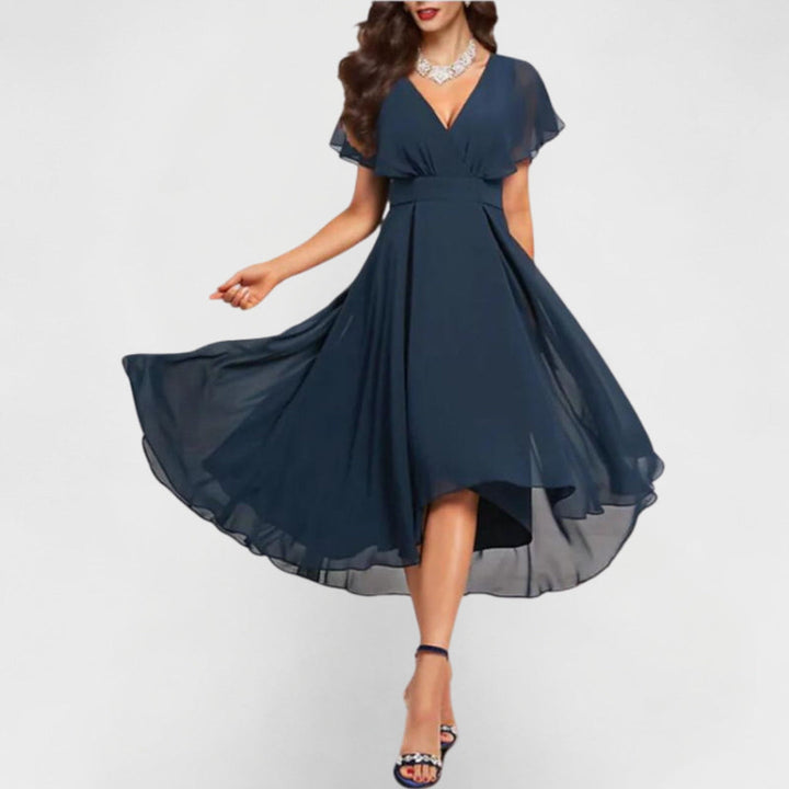 Clarissa – Flowing V-Neck Maxi Dress