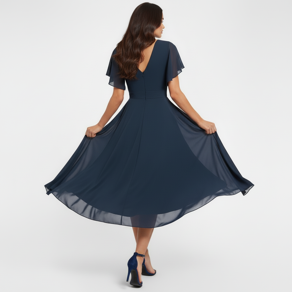 Clarissa – Flowing V-Neck Maxi Dress