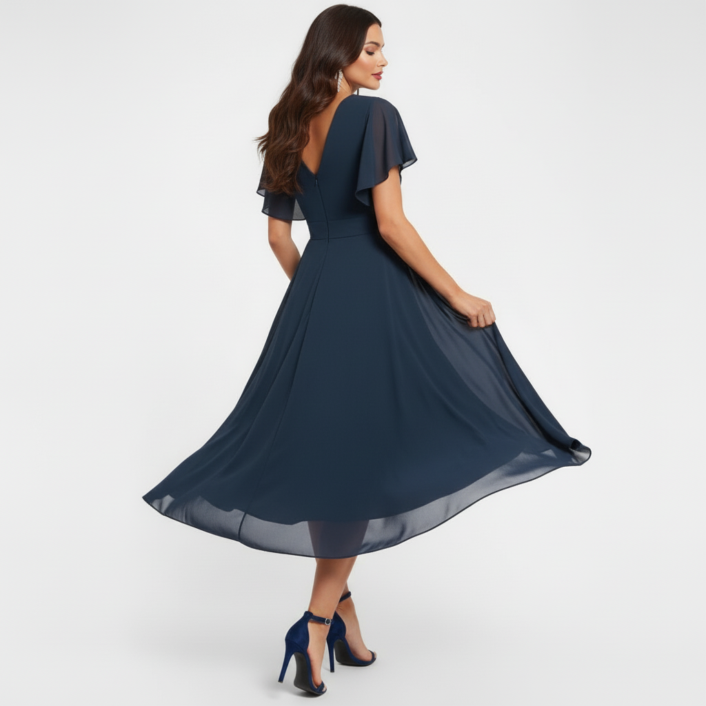 Clarissa – Flowing V-Neck Maxi Dress