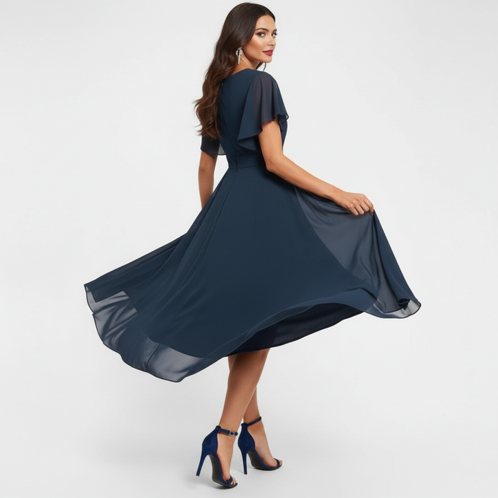 Clarissa – Flowing V-Neck Maxi Dress